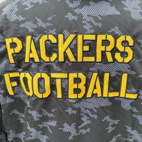 NFL GREEN BAY PACKERS Black Ops Reversible Full Zip Hoodie Team Jacket Men Small - Picture 11 of 15